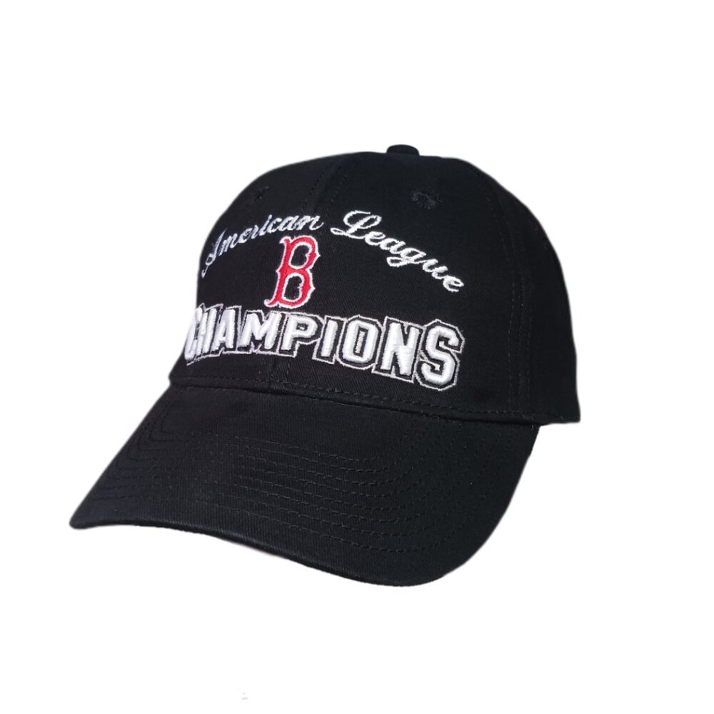 Boston Red Sox Mens Hat Cap American League Champions Black Hook and Loop